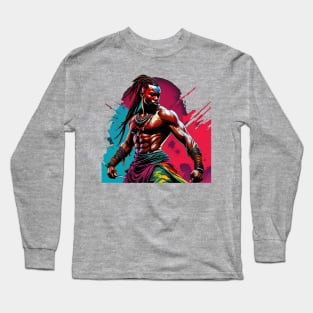 proud african warrior Long Sleeve T-Shirt